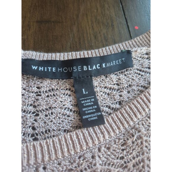 White House Black Market Blush Pink SweaterSize L - Picture 6 of 7